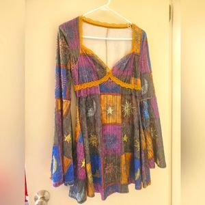 Shein Velvet Sun, Moon, Stars Dress